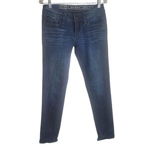 Rock Revival Tara Skinny Jeans Women's 29 Dark Wash Blue Denim Western Grunge